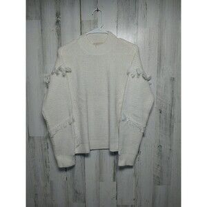 Michael Kors Women's Long Sleeve Waffle Knit Pullover Sweater Size M